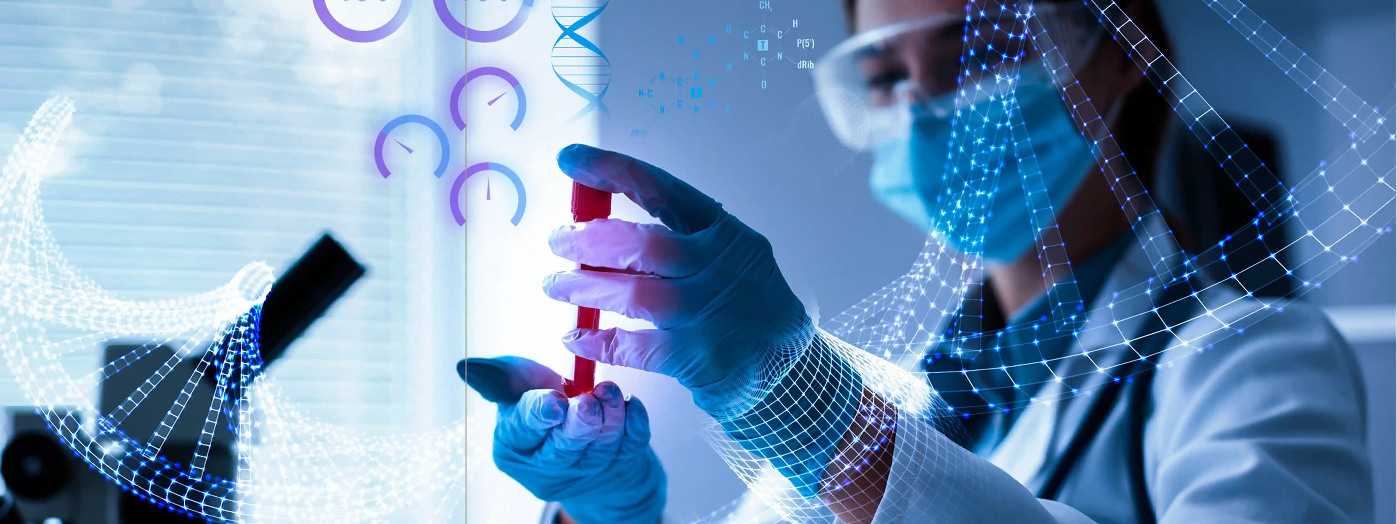 AI in Life Sciences and Healthcare background